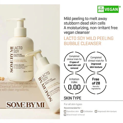 SOME BY MI - Lacto Soy Mild Peeling Bubble Cleanser