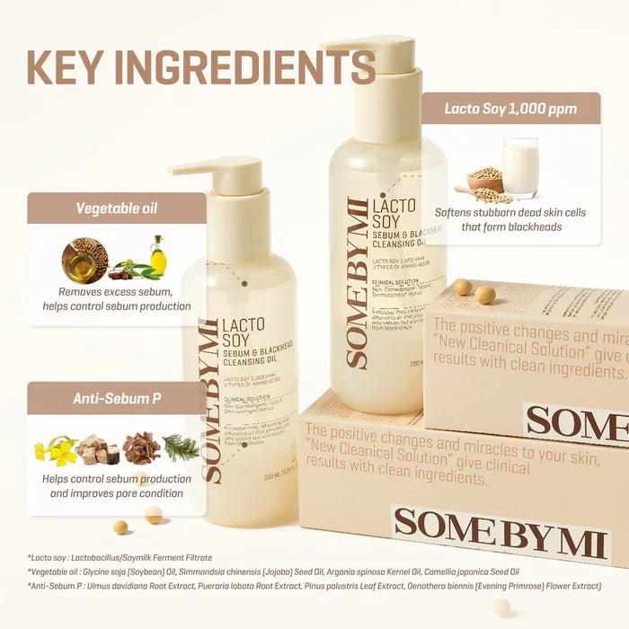 SOME BY MI - Lacto Soy Sebum & Blackhead Cleansing Oil