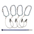 Model #KGDB68KIT Standard duckbill ground anchor kit for movable soccer goals. Includes 4 duckbill anchors with 1100 lb. rating and one steel driver.