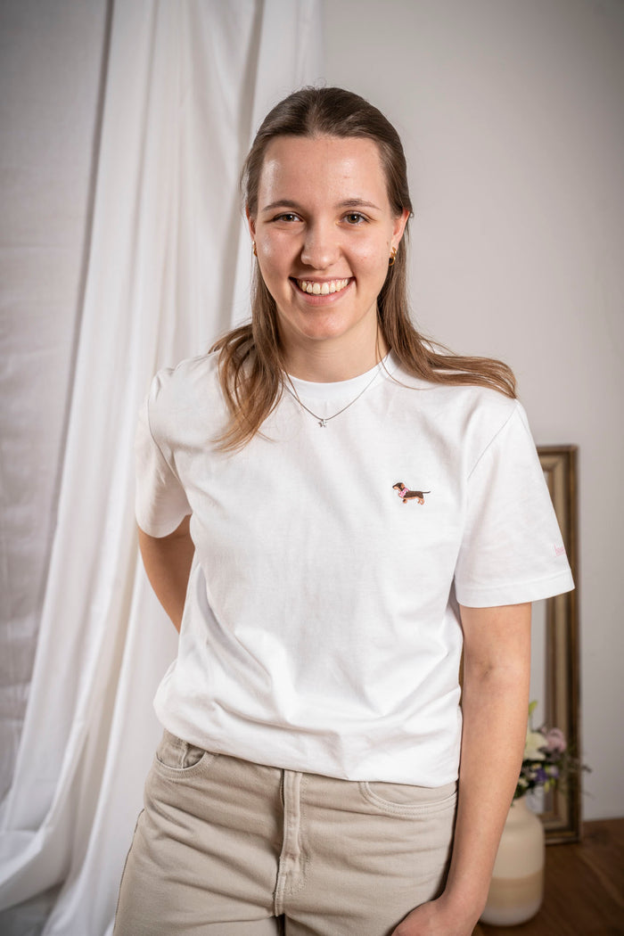 T-Shirt Dackel Bianco