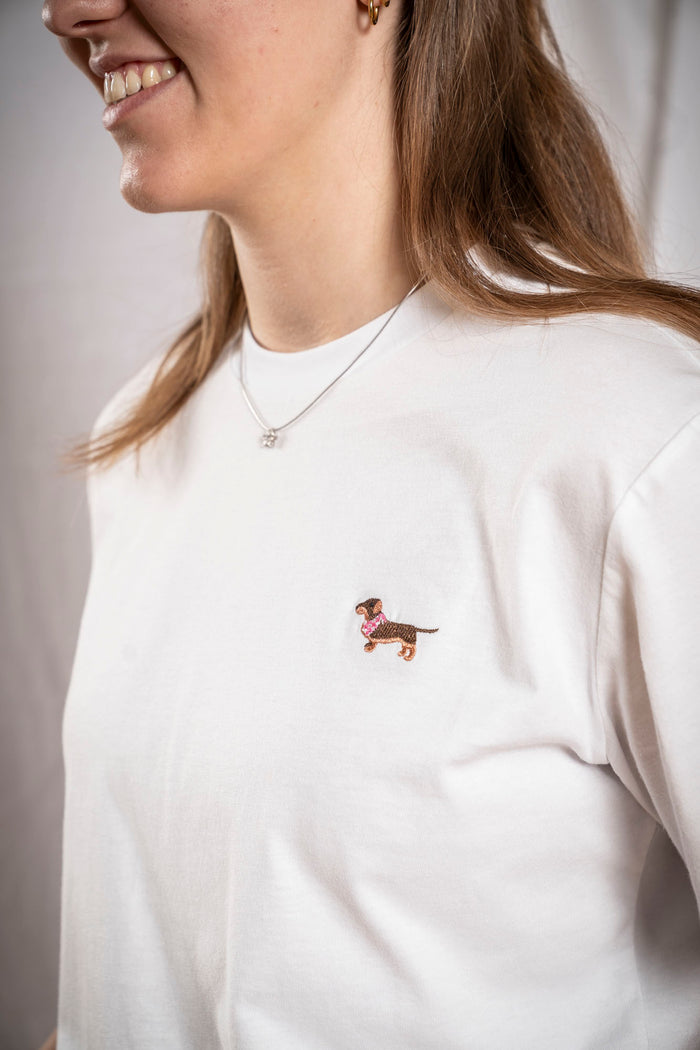T-Shirt Dackel Bianco