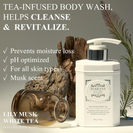 TEABLESS - Perfume Body Wash Lily Musk White Tea