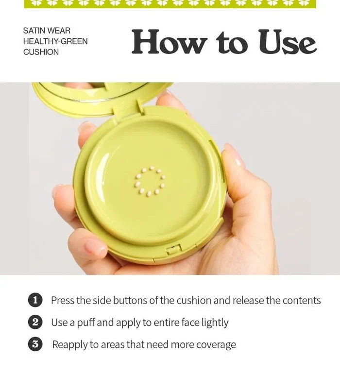 UNLEASHIA - Satin Wear Healthy Green Cushion