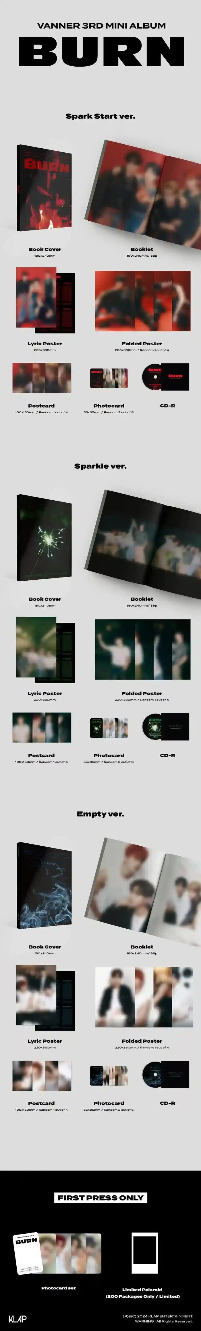 Vanner - [BURN] - 3rd Mini Album - image 6